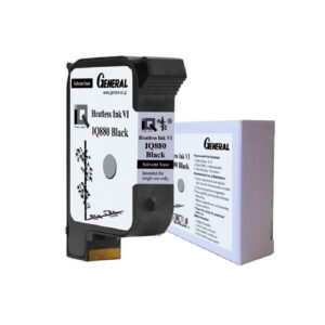 Tinta negra General IQ880 a base de solvente, sin necesidad de calor