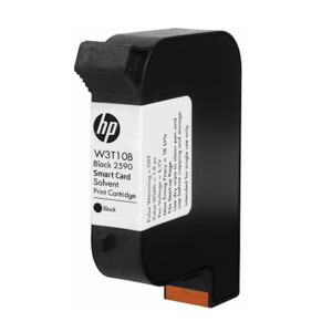 Cartucho de tinta negra a base de solvente para tarjetas inteligentes HP 2590 – W3T10B
